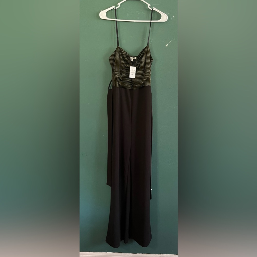 Charlotte Russe Black & Gold Jumpsuit